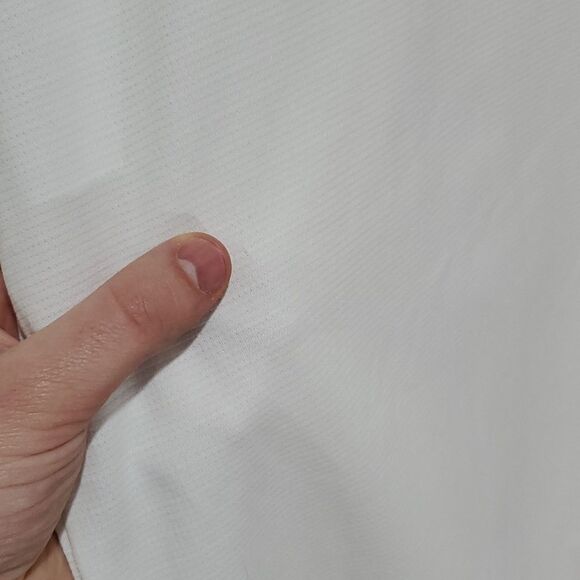 Puma large white athletic short sleeve polo shirt - Picture 5 of 8